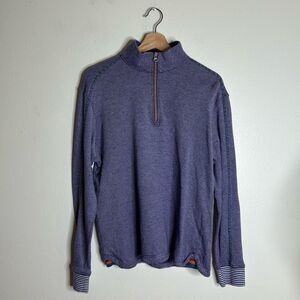 Robert Graham ladies 100% cotton Quarter Zip Pullover Size large